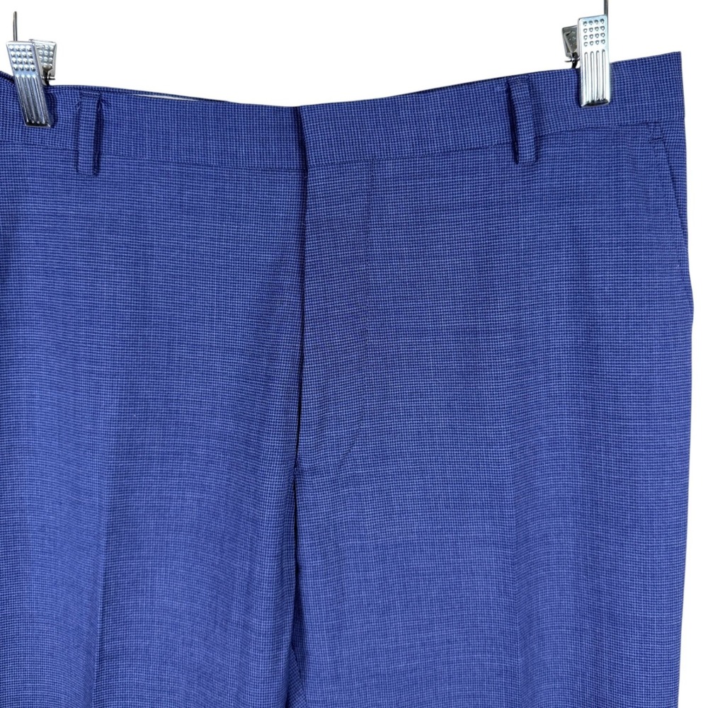 Jos. A. Bank‎ 1905 Dress Pants Mens 36x29 Blue Wool Blend Micro Houndstooth